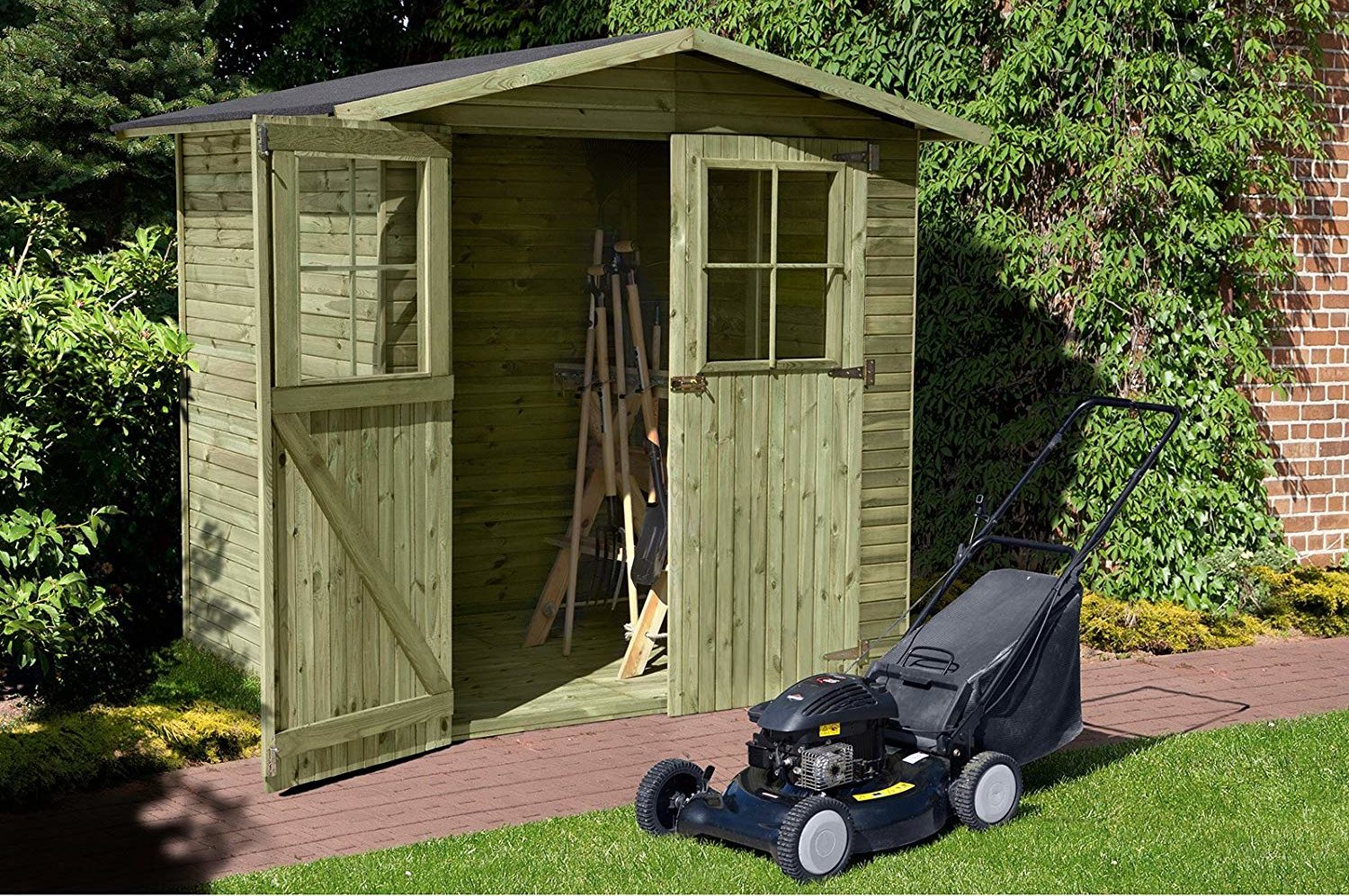 Holz Gerätehaus Bausatz CarportBausatzkaufen.de